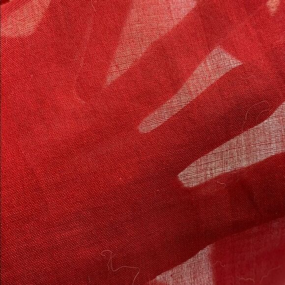 Calvin Klein ultra fine sheer burgundy beige scarf - Picture 4 of 6